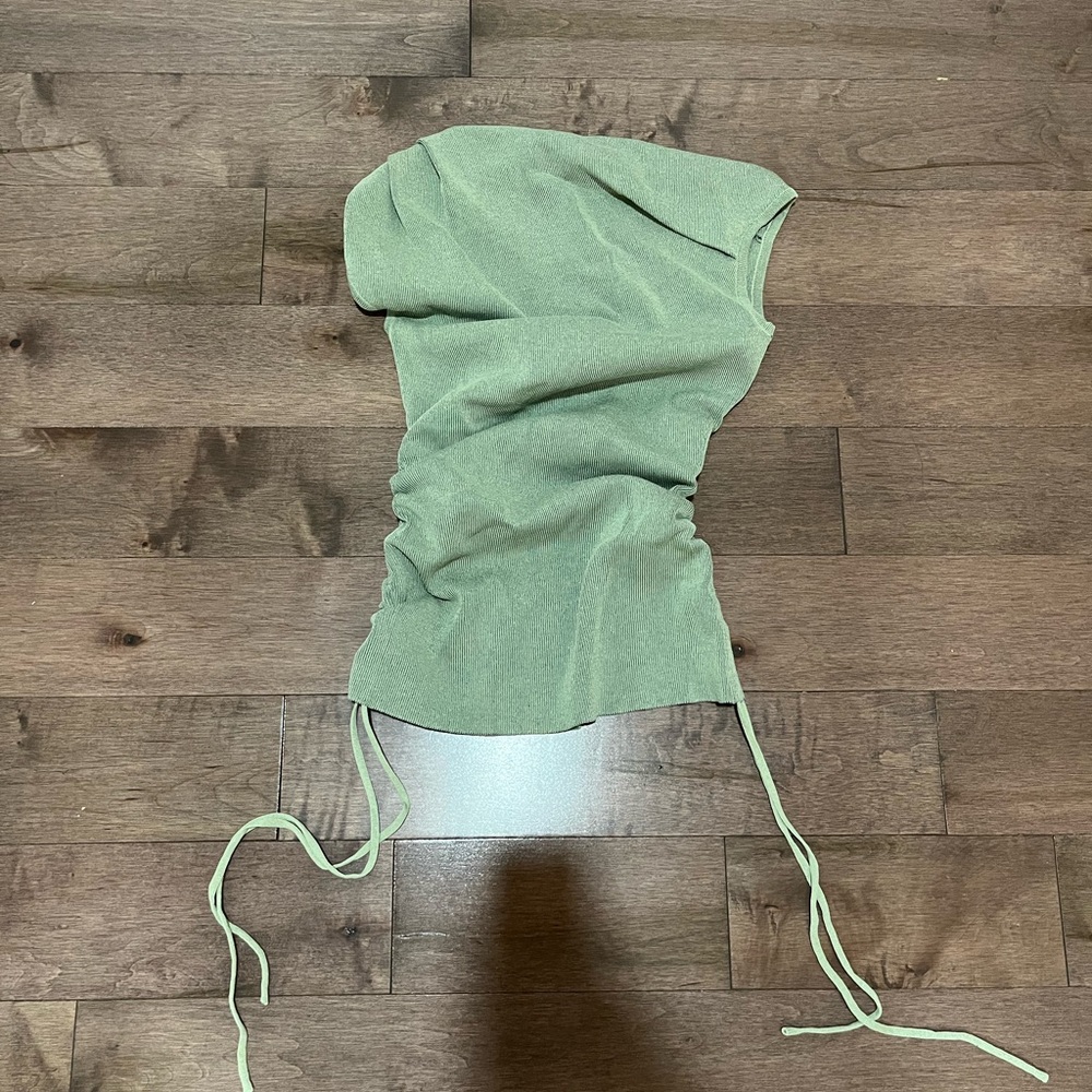 Lioness green off the shoulder cowl neck top